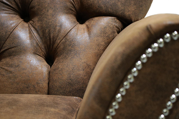 Sofa Couch Polster 3 Sitzer Leder Sofas Couchen Sitz Chsterfield Design