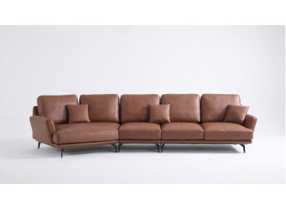 Ledersofa Wohnlandschaft Ecksofa L-Form Ecke Set Garnitur Modern Sofa