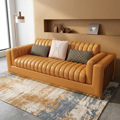 Wohnlandschaft Garnitur Design Modern Sofas Sofa 3 Sitzer Ledersofa Couch
