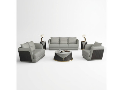 Garnitur 3+2+1 Sitzer Couchtisch 2xBeistelltische Wohnlandschaft Sofa Couch 6tlg.