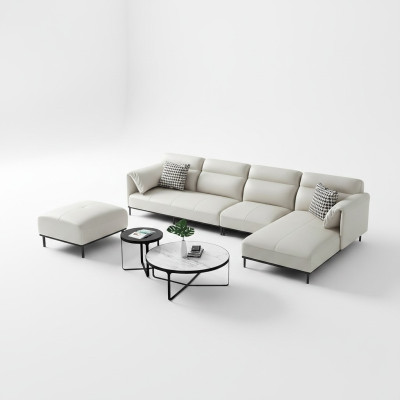 Ecke Ecksofa L-Form Wohnlandschaft Sofa Polster Couch Garnitur Stoff Sofas Leder