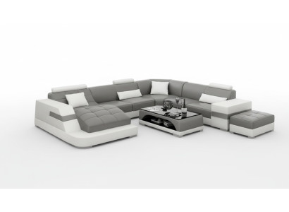 Eckgarnitur Sofa Polster Wohnlandschaft Ledersofa Couchen sofas UForm Eckgruppe