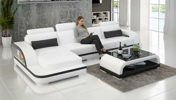 Wohnlandschaft Ecksofa Couch Polster Garnitur Designer Couchen Sofas 2tlg Set