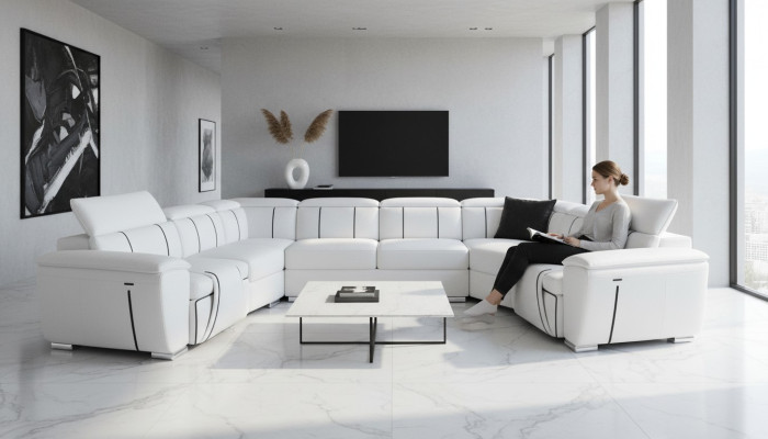 Ecksofa Eckcouch Polster Wohnlandschaft Moderne Design Sofa Sitz Garnituren 2tlg