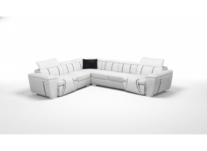 Ecksofa Eckcouch Polster Wohnlandschaft Moderne Design Sofa Sitz Garnituren 2tlg