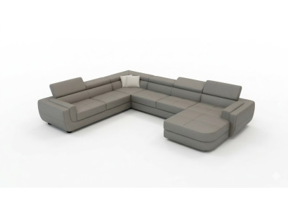 Eckcouch Ecksofa Wohnlandschaft Eckgarnitur Polster Sofa UForm Ledersofa Couch