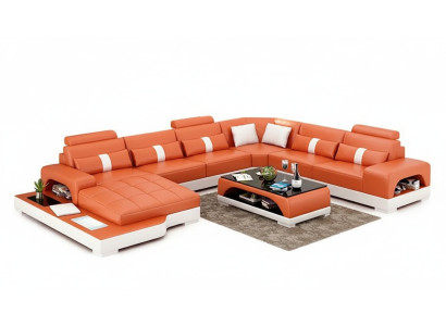 Ledersofa Ecksofa UForm Modernes Sofa Ecksofa Polster Designer Sofas Couch Neu