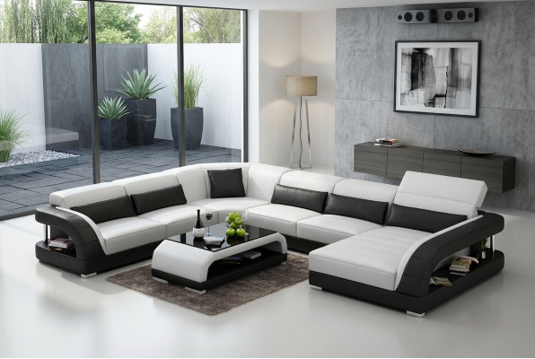 Design Ecksofa Wohnzimmer Möbel Moderne Eckcouch Lederpolster Couch