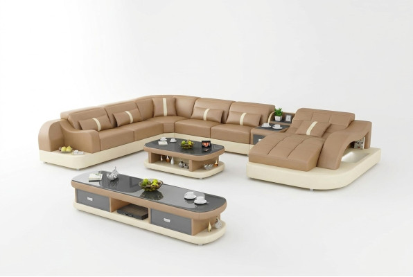 Leder xxl couch sofa polster wohnzimmer landschaft moderne designer