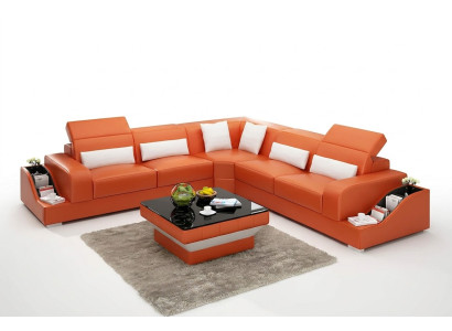 Eckgarnitur Sofa Ledersofa Ecksofa Polster Polster Couch Garnitur Wohnlandschaft