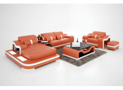 Modernes Sofa Ecksofa L Form Deko Sessel Couchtisch Hocker Ecksofa Polster