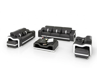 Sofagarnitur 321 Sitzer Ledersofa Modernes Sofa Wohnlandschaft Designer