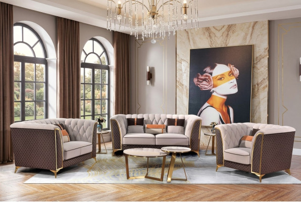 Exklusive Polster Möbel 32 Sitzer Couch Garnitur 2tlg. Designer Wohnlandschaft