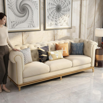 Klassischer Dreisitzer Sofa 3 Sitzer Design Chesterfield Italienische Stil