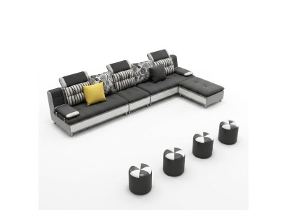 Wohnlandschaft Ecksofa L-Form Modernes Sofa Ledersofa Ecksofa Polster