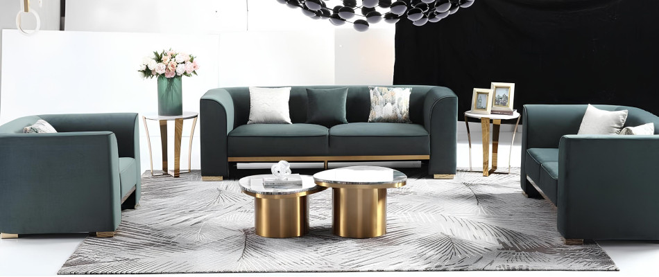 Sofagarnitur 321 Sitzer Set 2x Beistelltisch 2x Couchtisch Luxus Möbel 7tlg. Neu