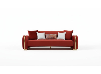 Dreisitzer Couch Polster Design Sofa 3er Sitz Sofas Textil Design Sofa Möbel Neu