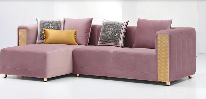 Ecksofa L Form Sofa Couch Design Couchen Polster Textil Modern Neu Eck Garnitur