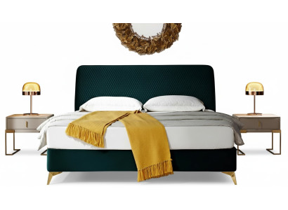 Schlafzimmer 3 tlg. Set Bett 2x Nachttisch Konsole Betten Polster Doppel Hotel
