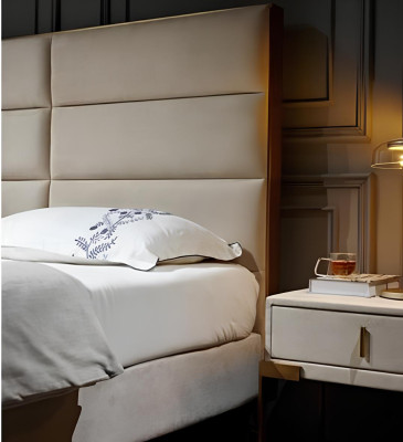 Bett 2x Nachttisch 3tlg. Schlafzimmer Set Design Luxus Schlafzimmer Hotel Möbel