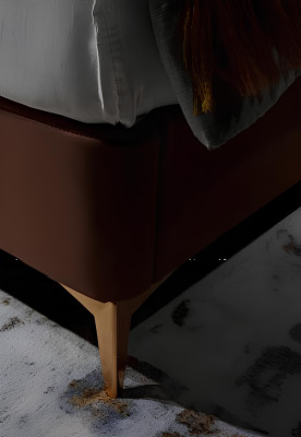 Luxus Bett Polsterbett Leder Schlafzimmer Betten 180x200cm Doppelbett Hotel Ehe
