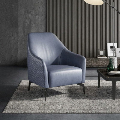 Moderner Design Sessel Leder Wohnzimmer Lounge Luxus Design Möbel