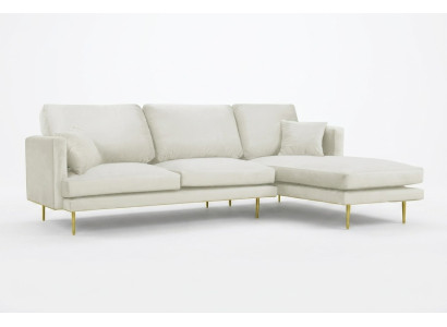Eleganz in Weiß für Ihr exklusives Designer Sofa im luxuriösen L-Form Stil