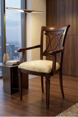 Design Massivholzstuhl Armlehnenstuh Lehnstuhl Sessel Esszimmer Wohnzimmer Büro