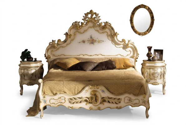Schlafzimmer komplett Set weiß Bett, 2x Nachttische Schlafzimmer Möbel Holz Neu