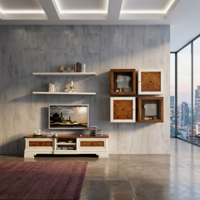 Wohnwand Wohnzimmer Set Vitrine Schrank Regal Set Wohnwände Regal Fernseh Wand