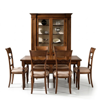 Vitrine Holz Luxus Schränke Klassische Anrichte Design Möbel Italienische Braun