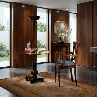 Esszimmer Stühle Luxus Sessel Stuhl Holz Braun Lehnstuhl Wohnzimmer Möbel Neu