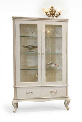 Klassische Vitrinen Anrichte Vitrine Glas Schränke Italien Möbel Holz