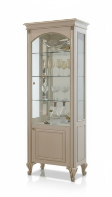 Vitrine Glasschrank Holz Schränke Wohnzimmer Vitrinen Italienische Luxus