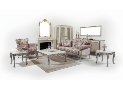 Luxus Garnitur Set 3tlg Sofagarnitur 3+1 Sitzer Couchtisch Sofa Sessel