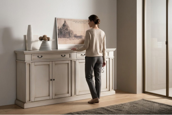 Möbel Anrichte Klassische Barock Stil Kommode Sideboard Kommoden Holz Schrank