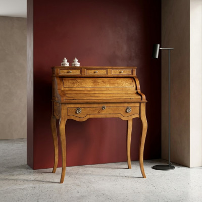Tische Schreibtisch Büro Tisch Edle Holz Barock Rokoko Antik Stil Möbel Luxus