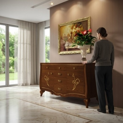 Anrichte Kommode xxl Schrank Luxus Kommoden Schrank Regal Konsole Möbel Neu