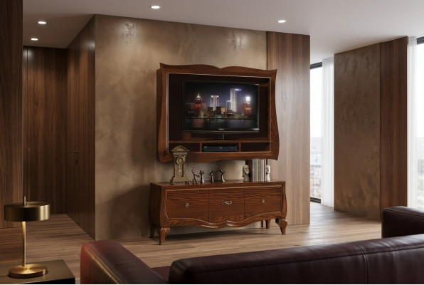 Lowboard rtv Schrank Sideboard Schrank tv Holz Klassisch Kommode Design Neu