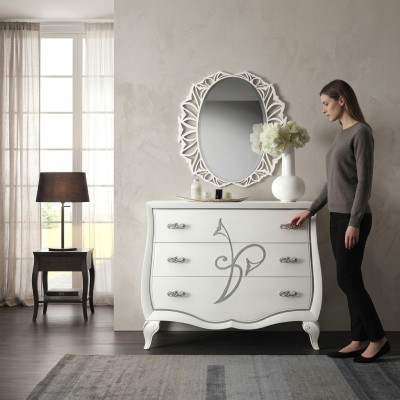 Kommode Spiegel Kommoden Schrank Luxus Regal Konsole Möbel Gruppe Neu Set 2tlg.