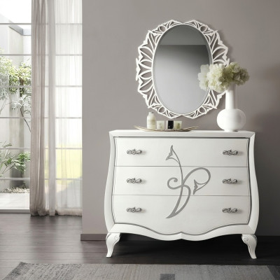 Kommode Spiegel Kommoden Schrank Luxus Regal Konsole Möbel Gruppe Neu Set 2tlg.