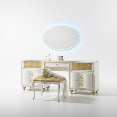 Luxus Set Schminktisch Spiegel XXL Konsole Kommode Schlafzimmer Modern Komplett