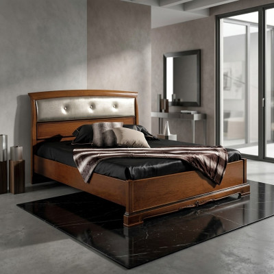 Bett Doppelbett Vaccari cav giovanni Massivholz Schlafzimmer Design Möbel Neu