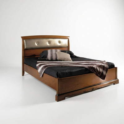 Bett Doppelbett Vaccari cav giovanni Massivholz Schlafzimmer Design Möbel Neu