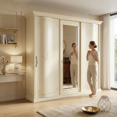 Kleiderschrank Schlafzimmer Kleiderschränke Klassische Möbel Weiß Mobilificio