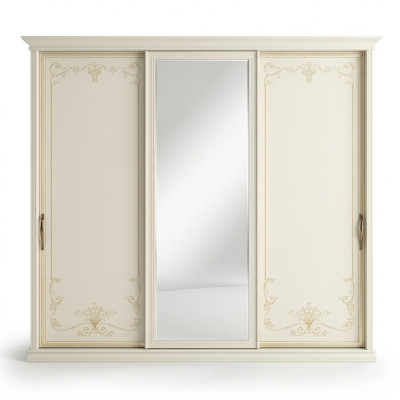 Schlafzimmer Kleiderschrank Schiebetüren Schrank Holz Mehrzweckschrank Spiegel