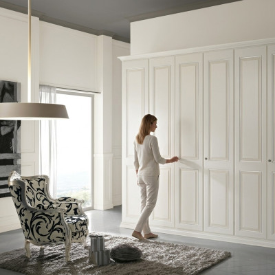 Kleiderschrank Möbel Garderobe Möbel Naturholz Schlafzimmer  Weiß Neu