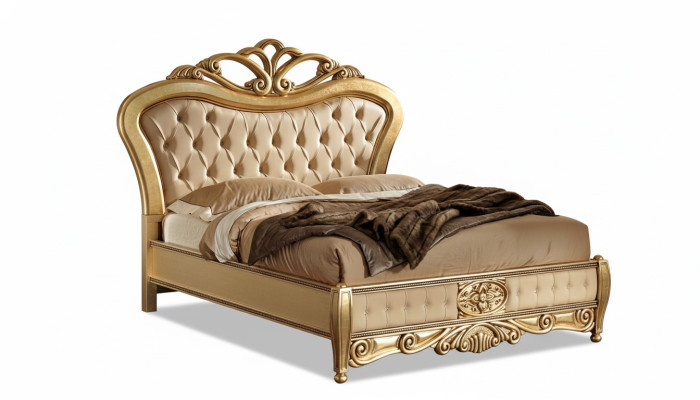 Bett Chesterfield Gold Betten Barock Massivholz Gold Doppelbett Design Möbel