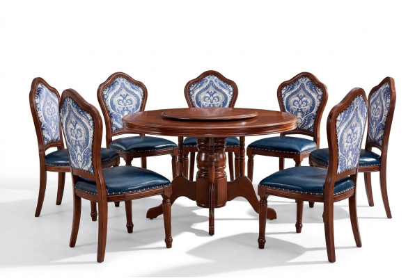 Komplett Set Esszimmer Gruppe Holz Stühle Essgarnitur Luxus Möbel 6