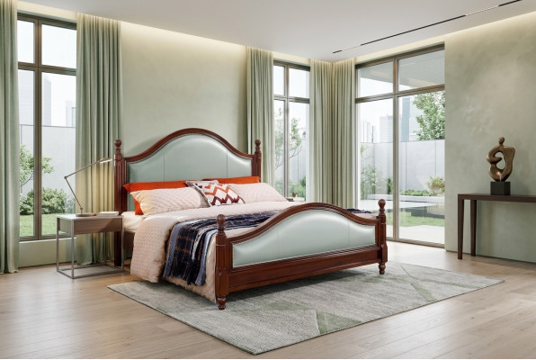 Bett Doppelbett Holzbett Möbel Massivholz Schlafzimmer Holz Betten